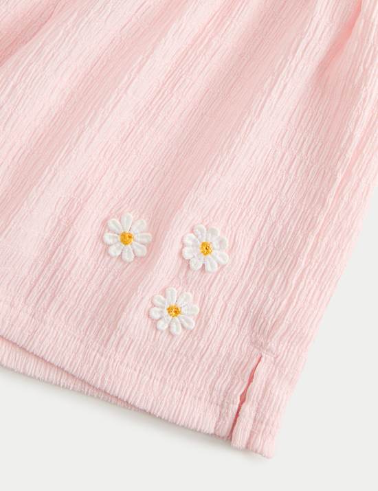 Embroidered Textured Jersey Outfit (2-8 Yrs)