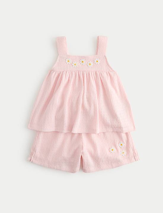 Embroidered Textured Jersey Outfit (2-8 Yrs)