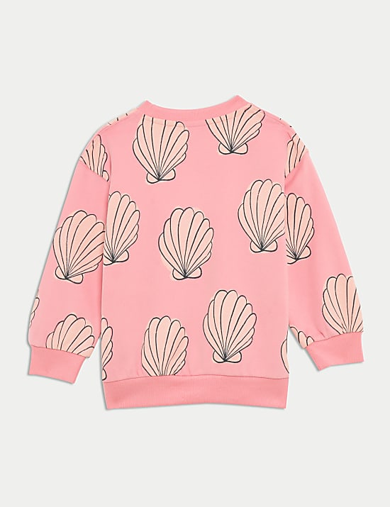 Cotton Rich Shell Print Sweatshirt (2-8 Yrs)