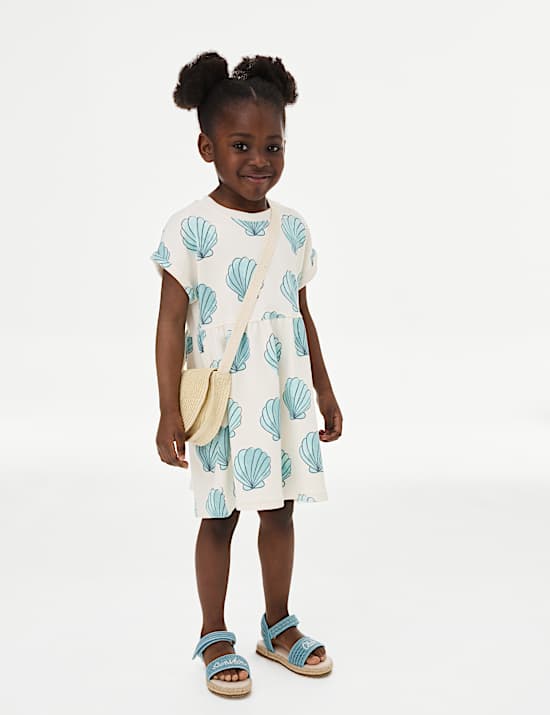 Cotton Rich Printed T-Shirt Dress (2-8 Yrs)