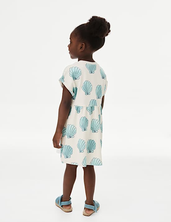 Cotton Rich Printed T-Shirt Dress (2-8 Yrs)