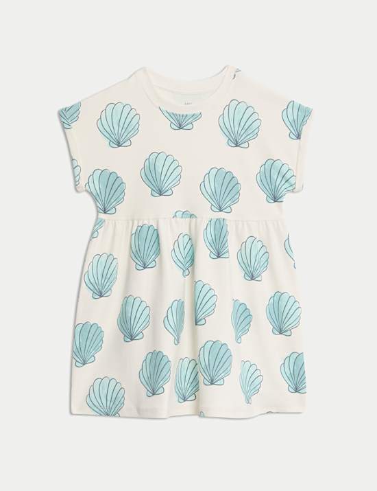 Cotton Rich Printed T-Shirt Dress (2-8 Yrs)