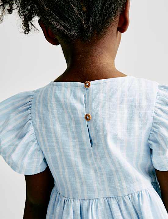 Robe à rayures 100 % coton (du 2 au 8 ans)