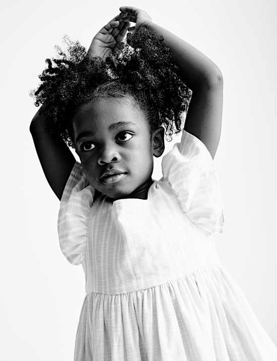 Robe à rayures 100 % coton (du 2 au 8 ans)