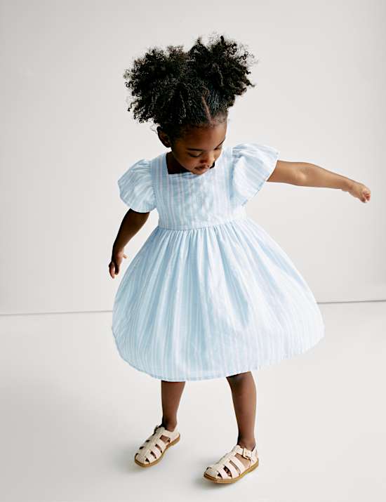 Robe à rayures 100 % coton (du 2 au 8 ans)