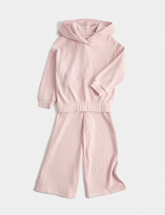 2 Piece Cosy Ribbed Hooded Outfit (2-10 Yrs)
