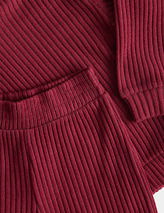 2 Piece Cosy Ribbed Hooded Outfit (2-10 Yrs)