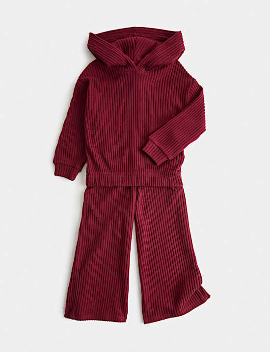 2 Piece Cosy Ribbed Hooded Outfit (2-10 Yrs)