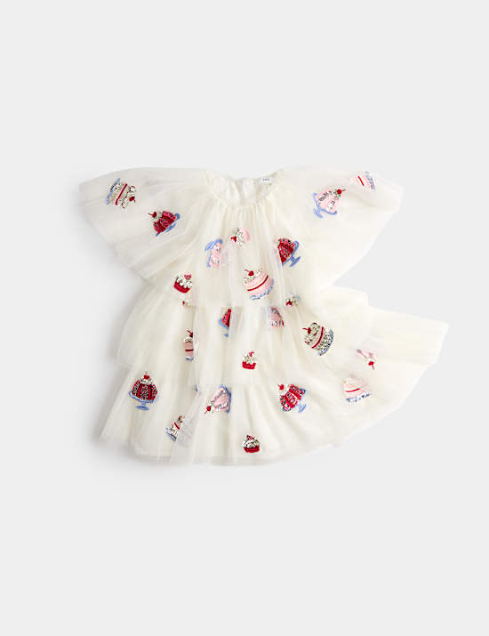 Sequin Jelly Mesh Dress (2-10 Yrs)