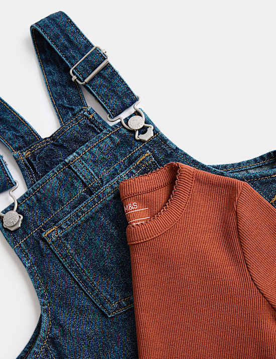 2 Piece Denim Pinafore Outfit (2-10 Yrs)