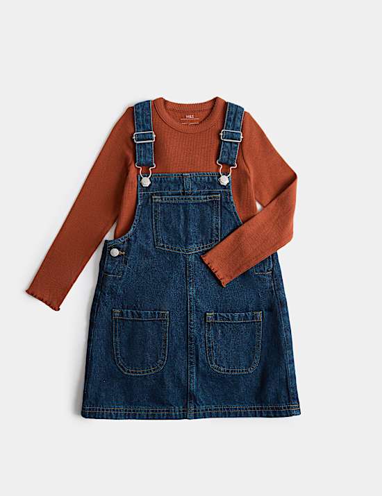2 Piece Denim Pinafore Outfit (2-10 Yrs)