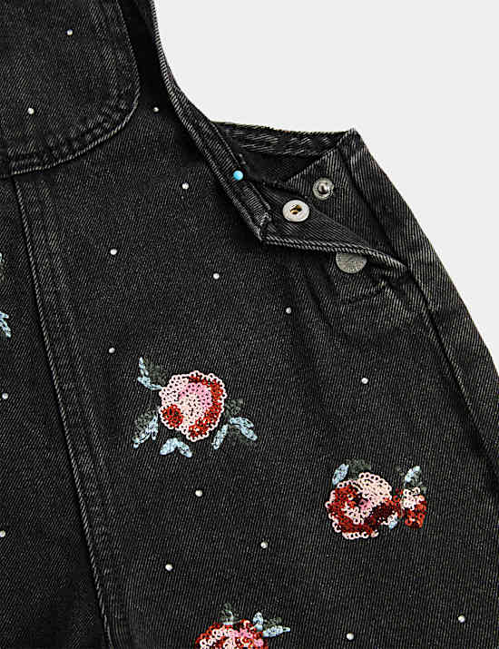 Denim Sequin Dungarees