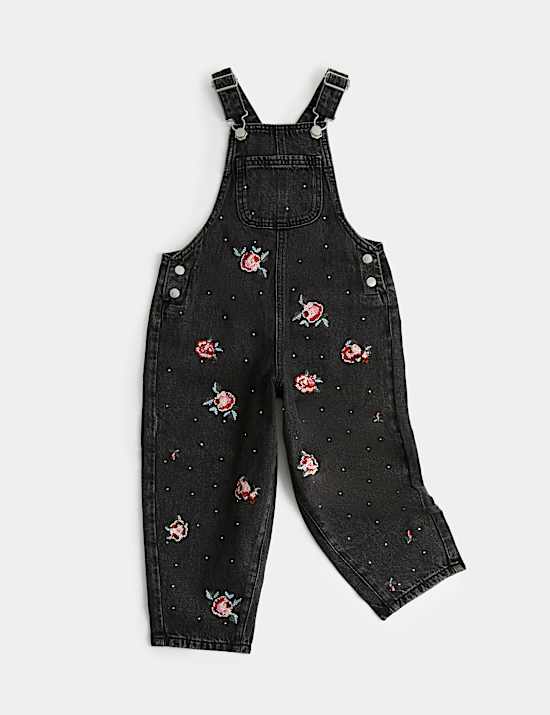 Denim Sequin Dungarees