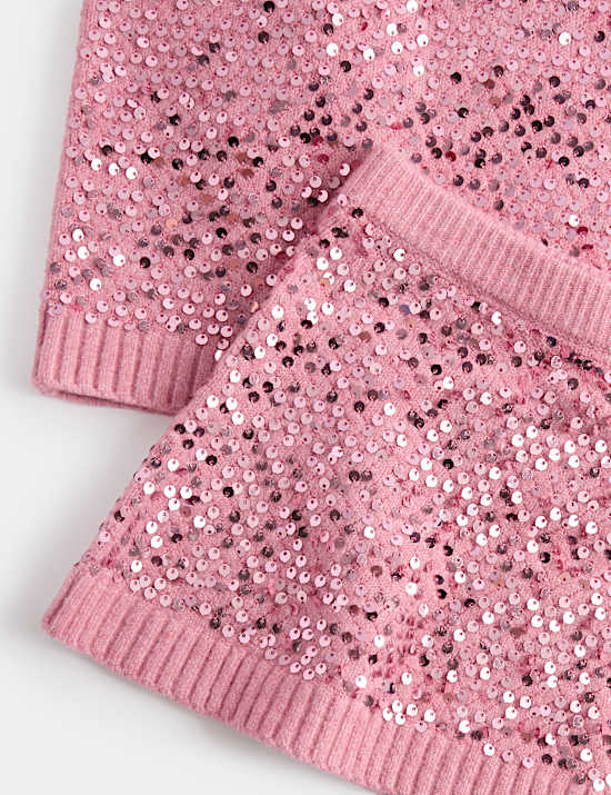 Sequin Knitted Top & Bottom Outfit (2-8 Yrs)