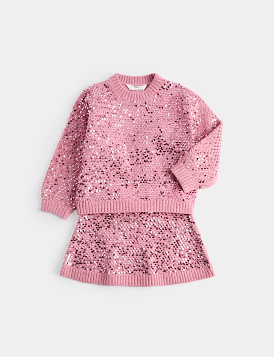 Sequin Knitted Top & Bottom Outfit (2-8 Yrs)
