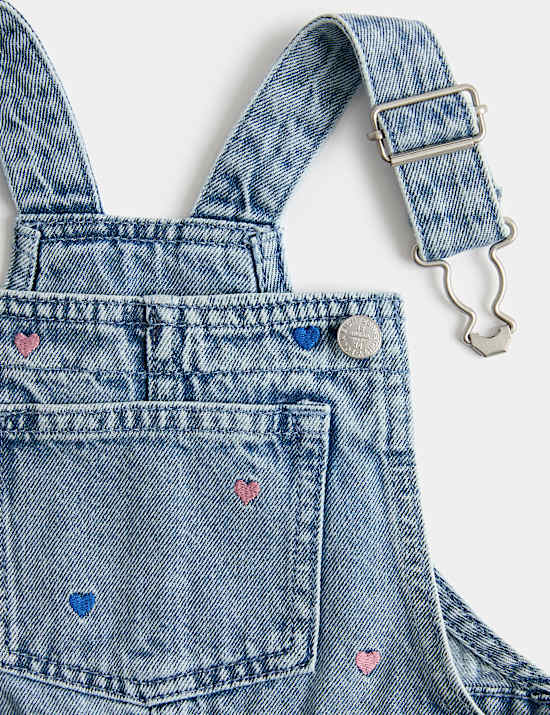 2pc Denim Heart Pinafore