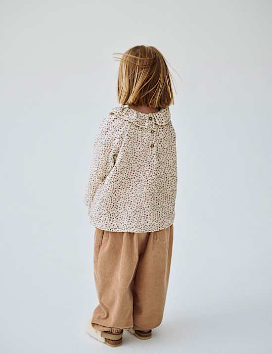 Pure Cotton Ditsy Floral Blouse (1-10 Yrs)