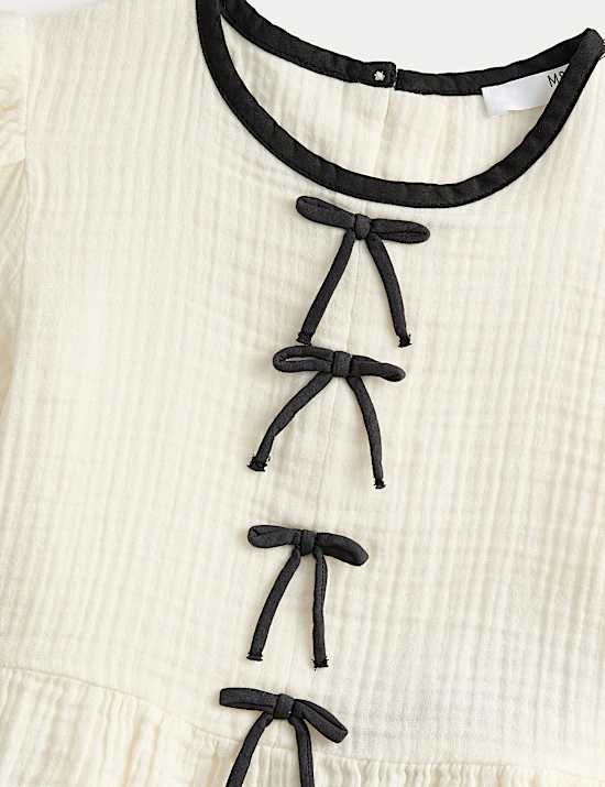 Pure Cotton Bow Top (2-16 Yrs)