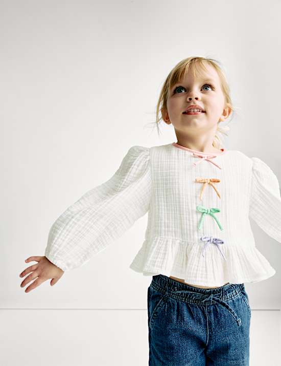 Pure Cotton Bow Top (2-16 Yrs)