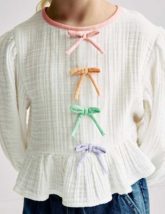 Pure Cotton Bow Top (2-16 Yrs)