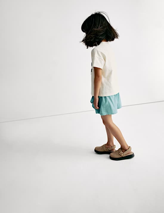 Pure Cotton Love Life Slogan T-Shirt (2-8 Yrs)