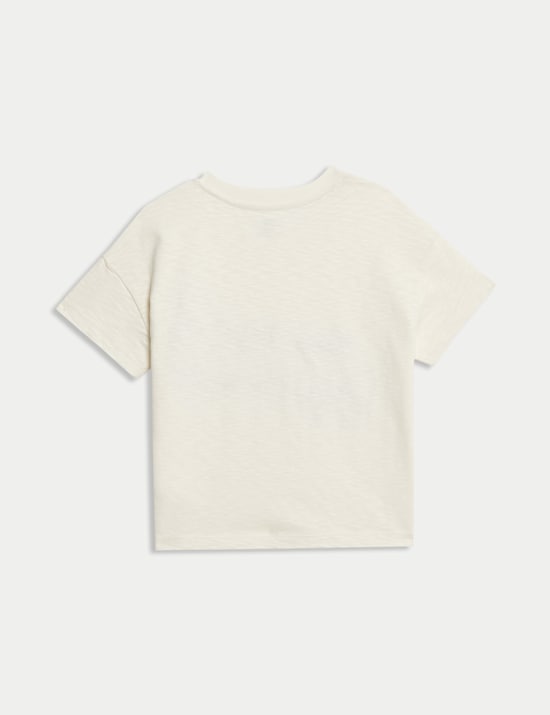 Pure Cotton Love Life Slogan T-Shirt (2-8 Yrs)