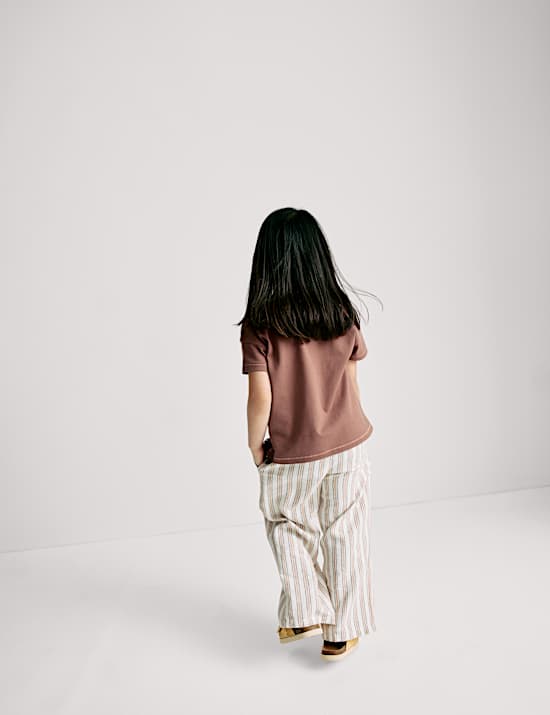 T-Shirt aus reiner Baumwolle mit Stickerei und Palmenmotiv (2&ndash;16 J.)