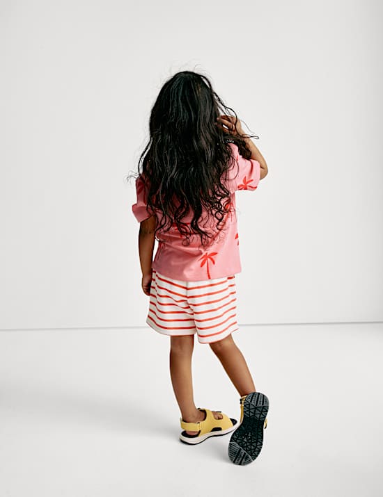 T-Shirt aus reiner Baumwolle mit Palmenprint (2–8 J.)