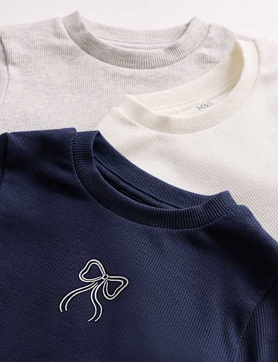 Gerippte Oberteile mit hohem Baumwollanteil (2–8 Jahre)