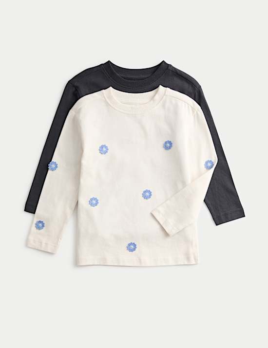 Fearless Oberteil aus reiner Baumwolle mit Blümchendesign im 2er-Pack (2–8 J.)