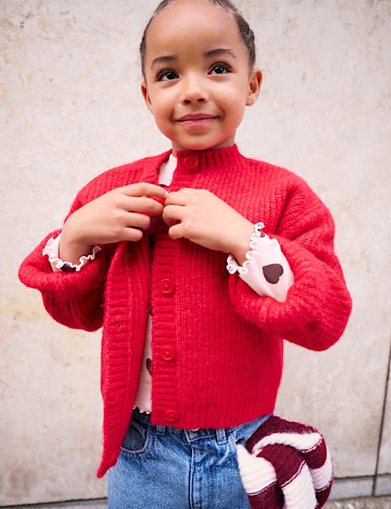Strick&ndash;Woll-Cardigan (2&ndash;8 Jahre)