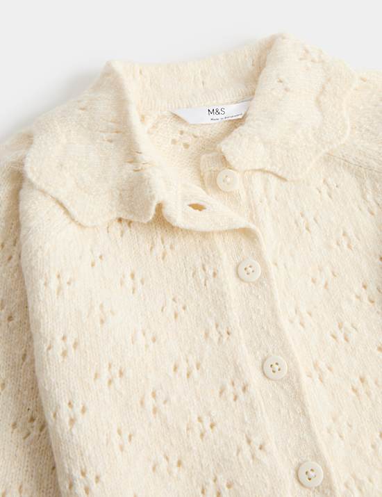 Cardigan en maille pointelle (du 2 au 8 ans)