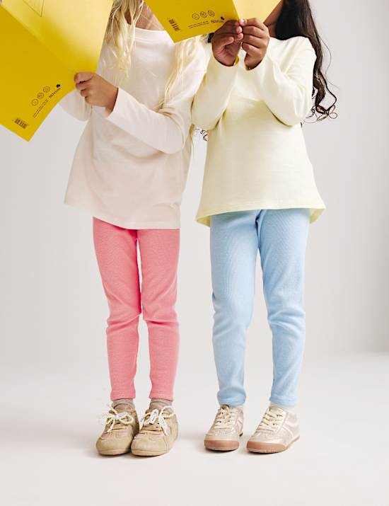 Set van 5 katoenrijke leggings (2-8 jaar)