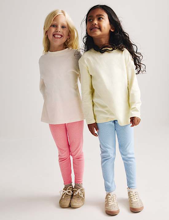 Set van 5 katoenrijke leggings (2-8 jaar)
