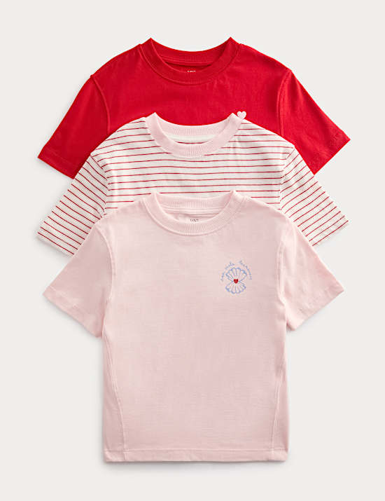 3 Pack Pure Cotton Seaside Tops (2-8 Yrs)