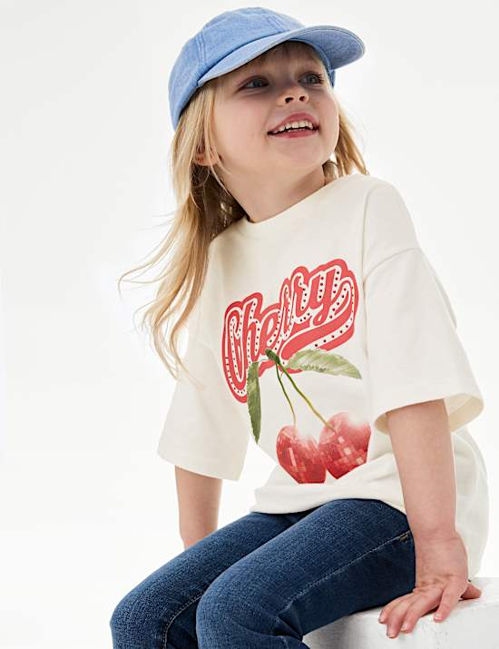 Pure Cotton Cherry and Bright T-Shirt (2-8 Yrs)