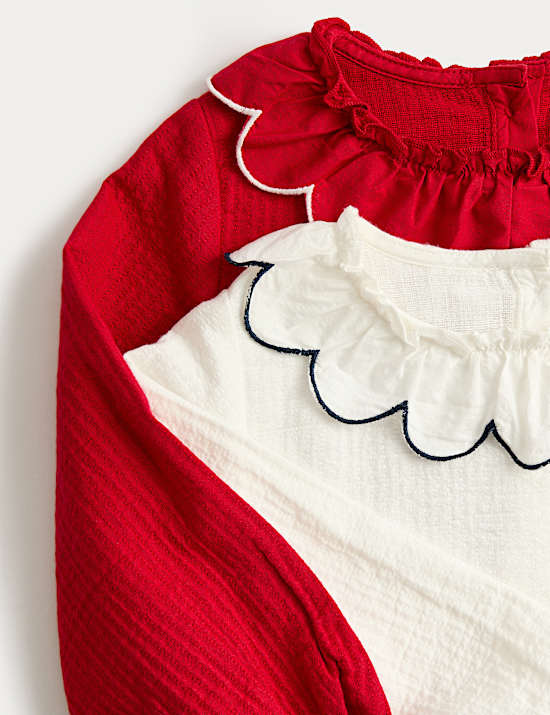 Set van 2 puur katoenen tops (2-10 jaar)