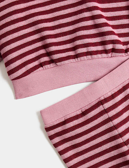 2 Piece Cotton Rich Cosy Striped Outfit (2-8 Yrs)