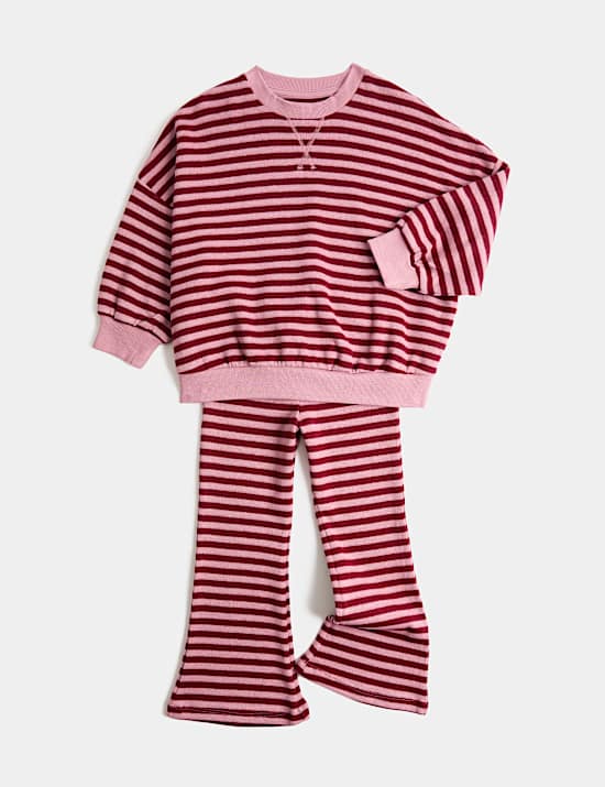 2 Piece Cotton Rich Cosy Striped Outfit (2-8 Yrs)
