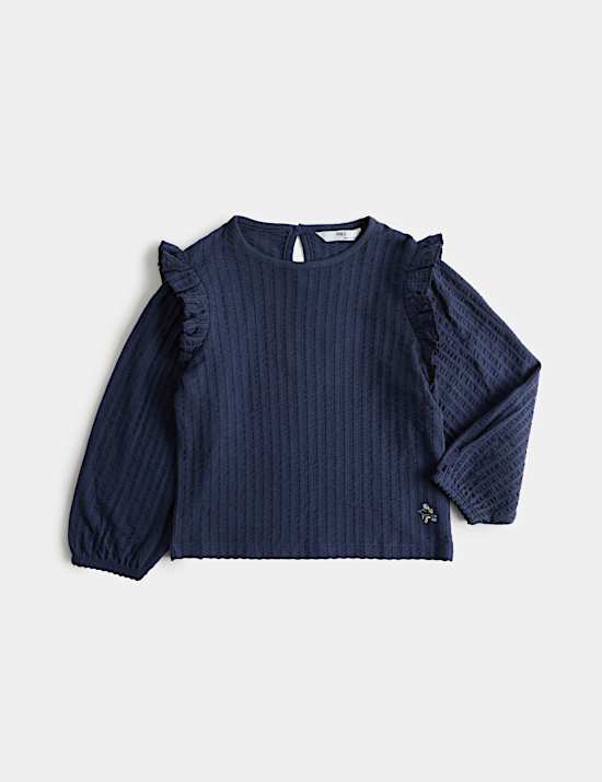 Pure Cotton Jersey Blouse (2-8 Yrs)