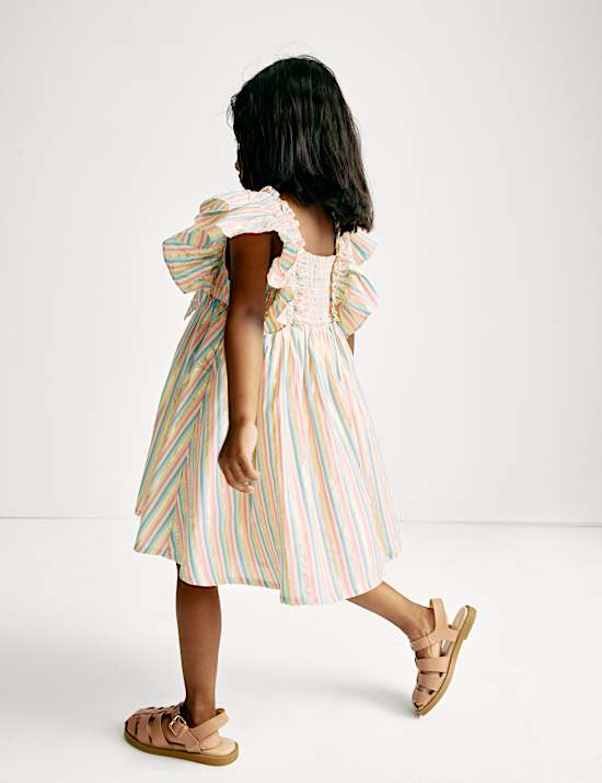 Cotton Rich Striped Dress (2-8 Yrs)