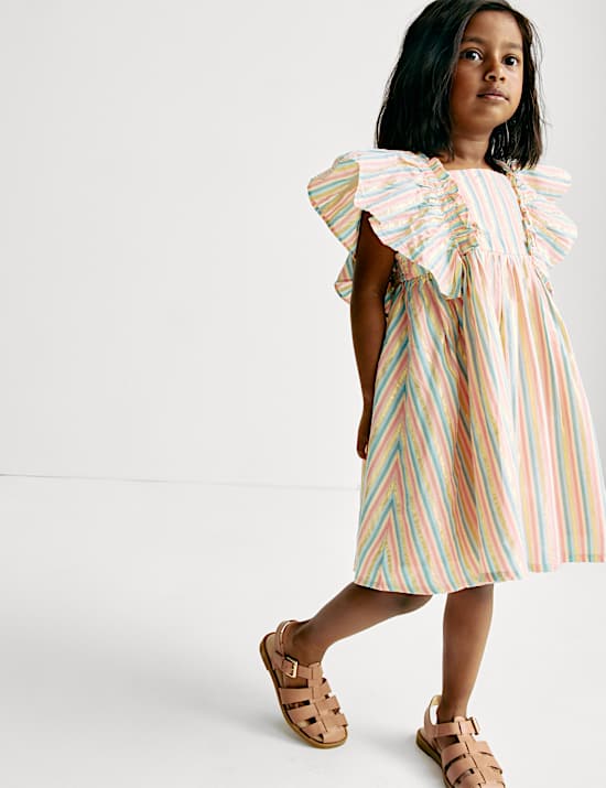Cotton Rich Striped Dress (2-8 Yrs)
