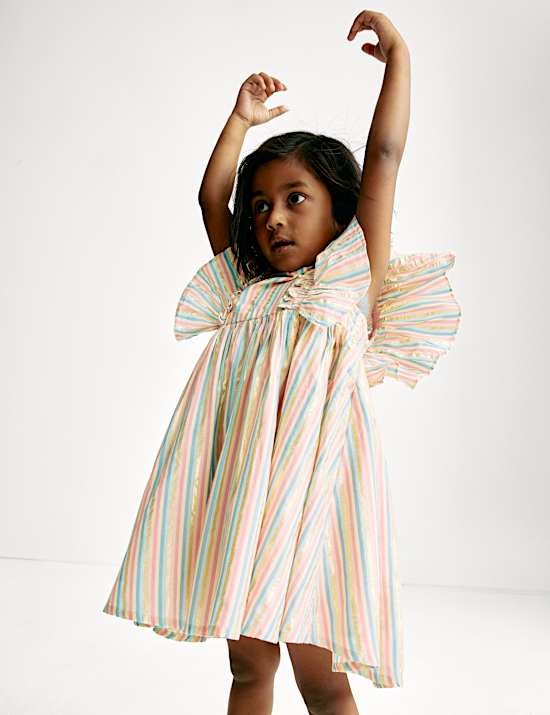 Cotton Rich Striped Dress (2-8 Yrs)