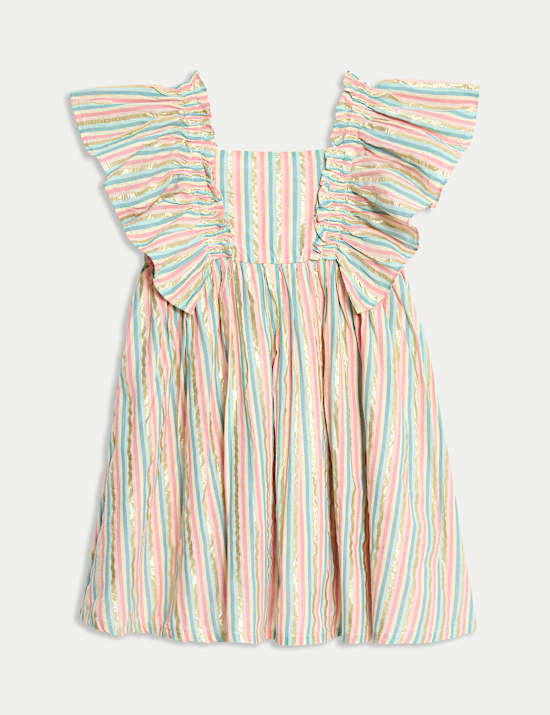 Cotton Rich Striped Dress (2-8 Yrs)