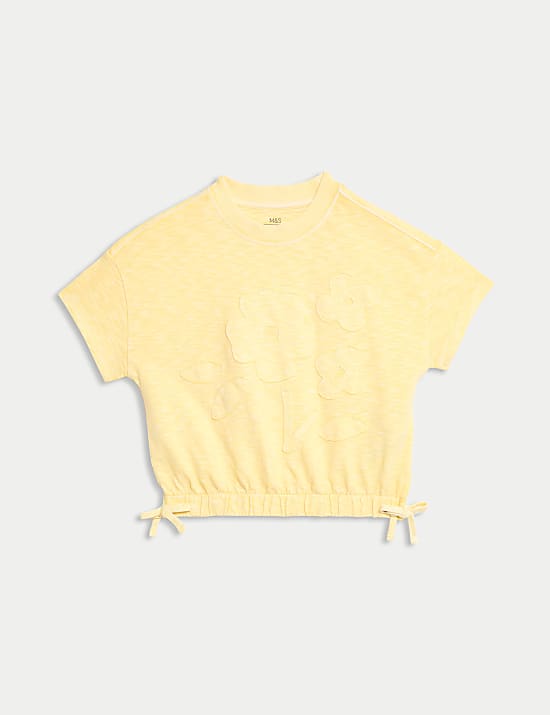 T-Shirt aus reiner Baumwolle mit Blumen-Print (2–8 J.)