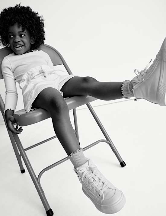 Pure Cotton Denim Paper Bag Shorts (2-8 Yrs)