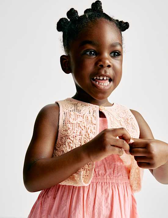 Pure Cotton Woven Dress (2-8 Yrs)