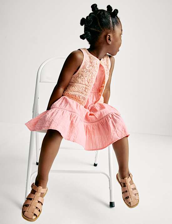 Pure Cotton Woven Dress (2-8 Yrs)