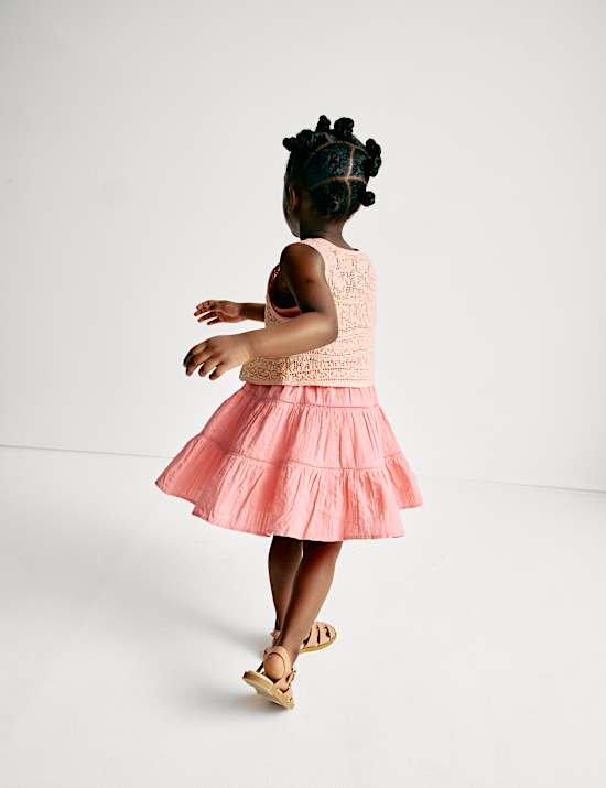 Pure Cotton Woven Dress (2-8 Yrs)