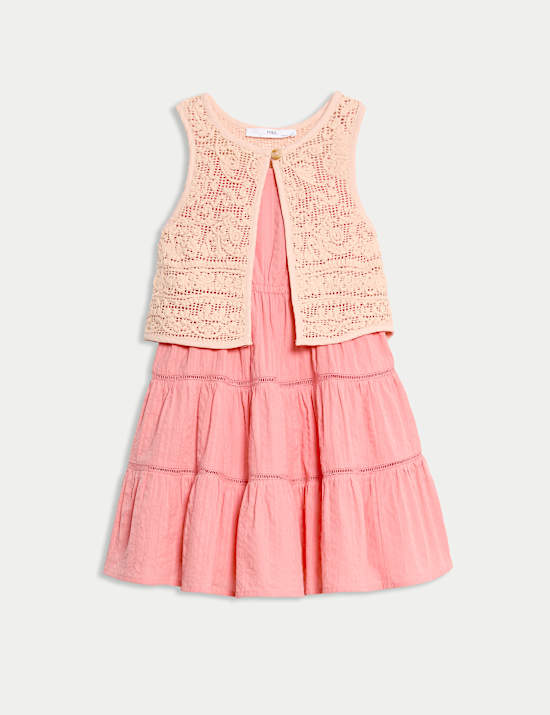 Pure Cotton Woven Dress (2-8 Yrs)